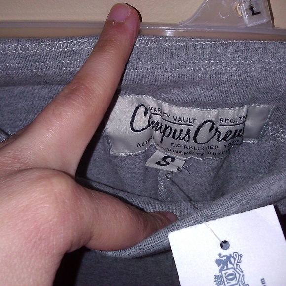 Campus Crew Grey Navy Yoga Pants Size S NWT - Picture 3 of 4